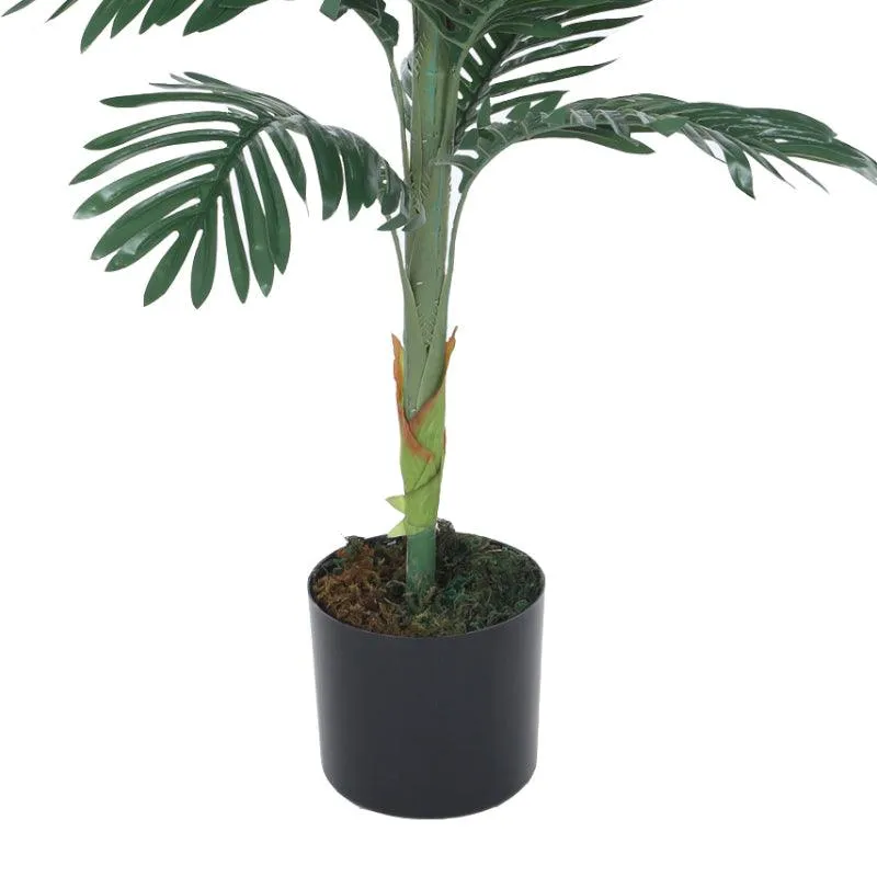 Faux Tropic Areca Palm With Black Plastic Pot - 3.28 ft media 4
