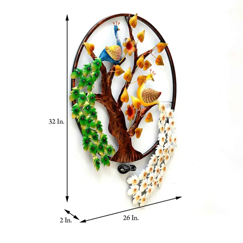 Peacock Pair in Tree Iron Wall Accent media 10