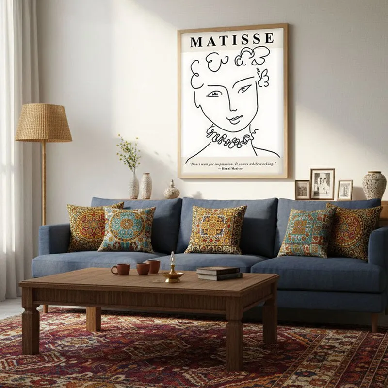 Artistic Soul Canvas Wall Painting With Brown Frame media 6