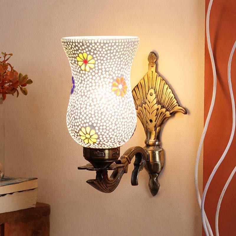 Dotted Fellure Glass & Metal Wall Lamp