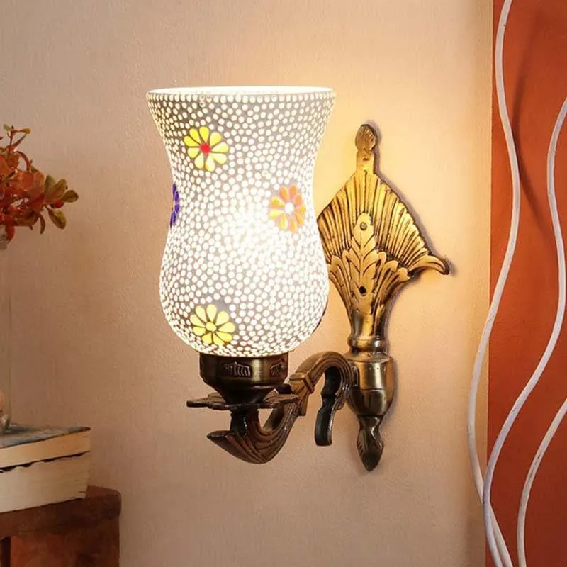 Dotted Fellure Glass & Metal Wall Lamp media 1