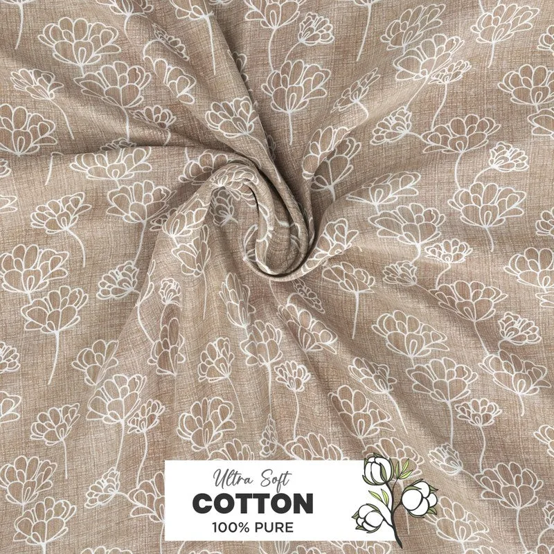 Belora Cotton Bedsheet (Brown) - 144 TC media 5