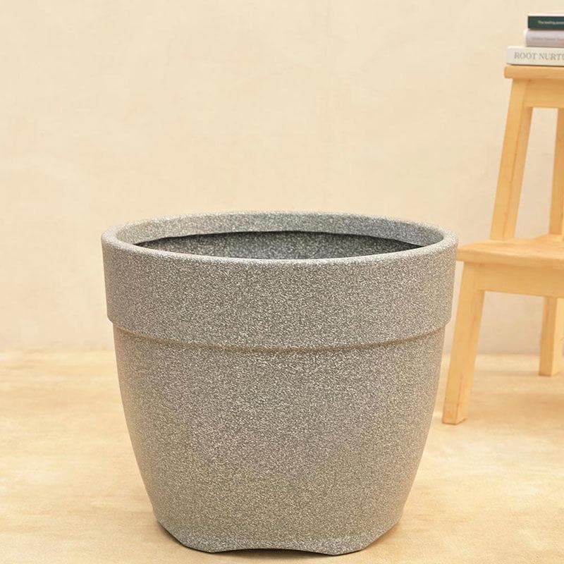 Ugaoo Barca Round Large Planter - Grey media 5