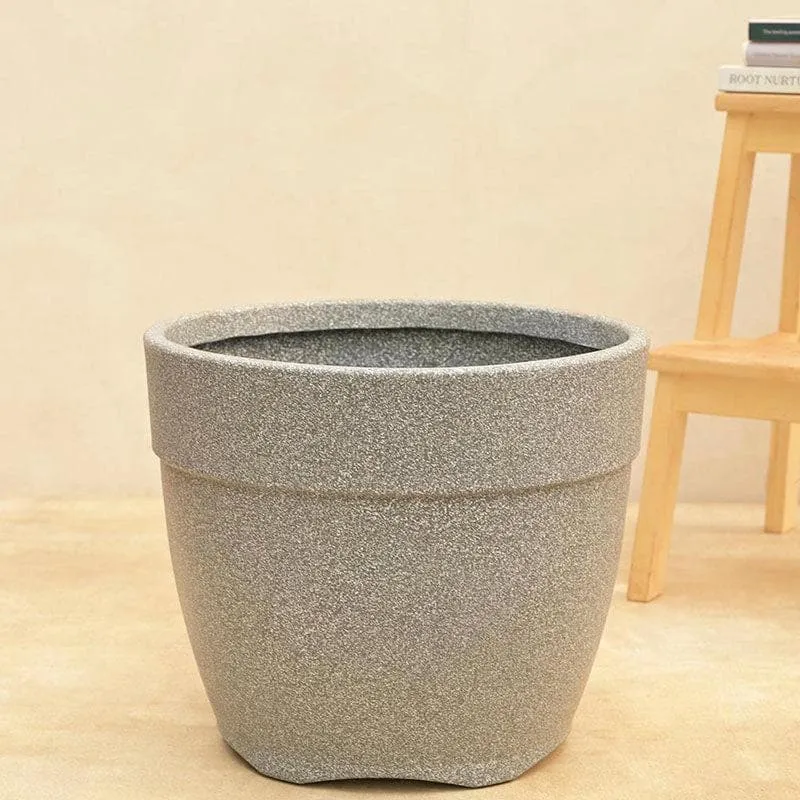 Ugaoo Barca Round Large Planter - Grey media 5