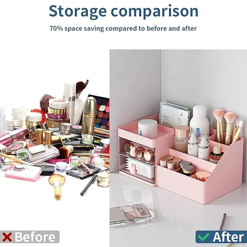 Organin Makeup Organizer - Pink media 6
