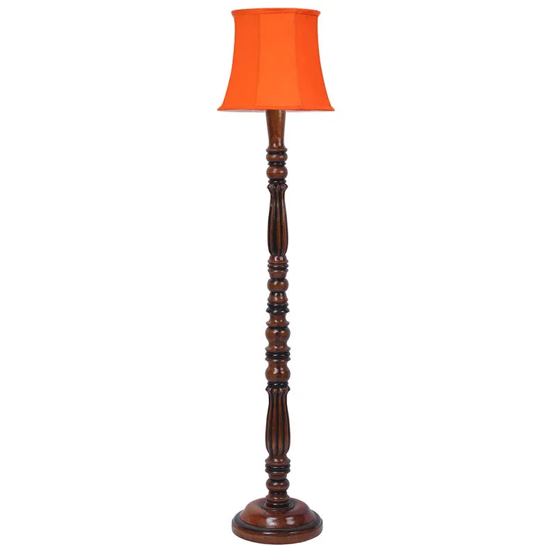 Masiya Miri Vintage Wooden Floor Lamp - Orange media 5