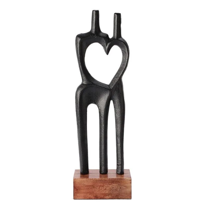 Obsidian Love Aluminum Showpiece - Black media 3