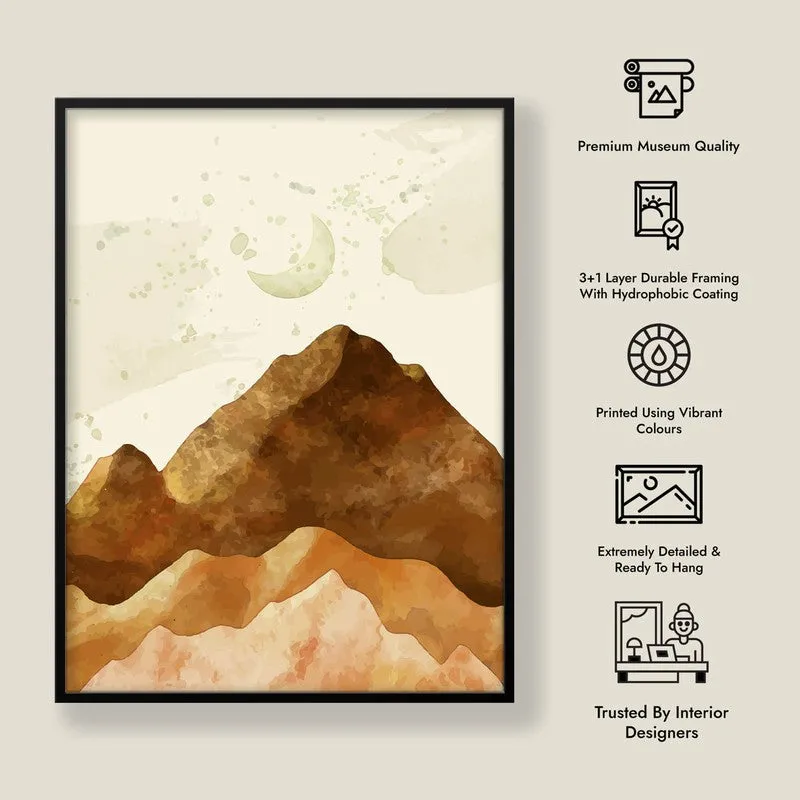 Sandy Peaks Archival Paper Wall Art With Frame media 8