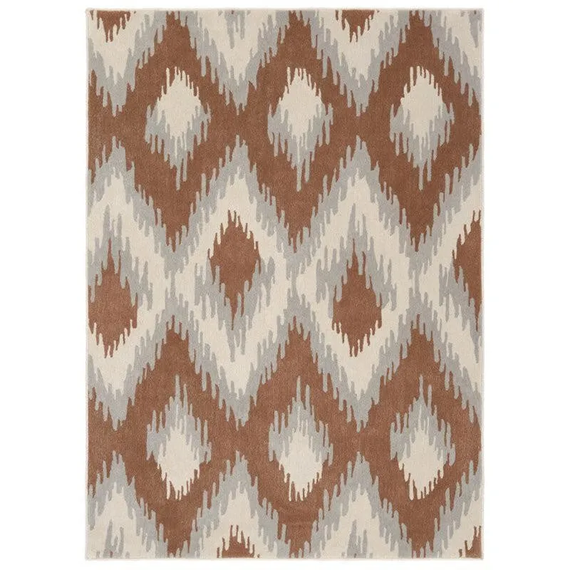 Dwalin Hand Tufted Geometric Wool & Nylon Carpet - Taupe media 1