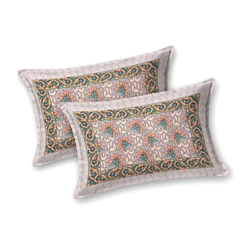 Rangva Cotton Bedsheet (Pink,White) - 240 TC media 4