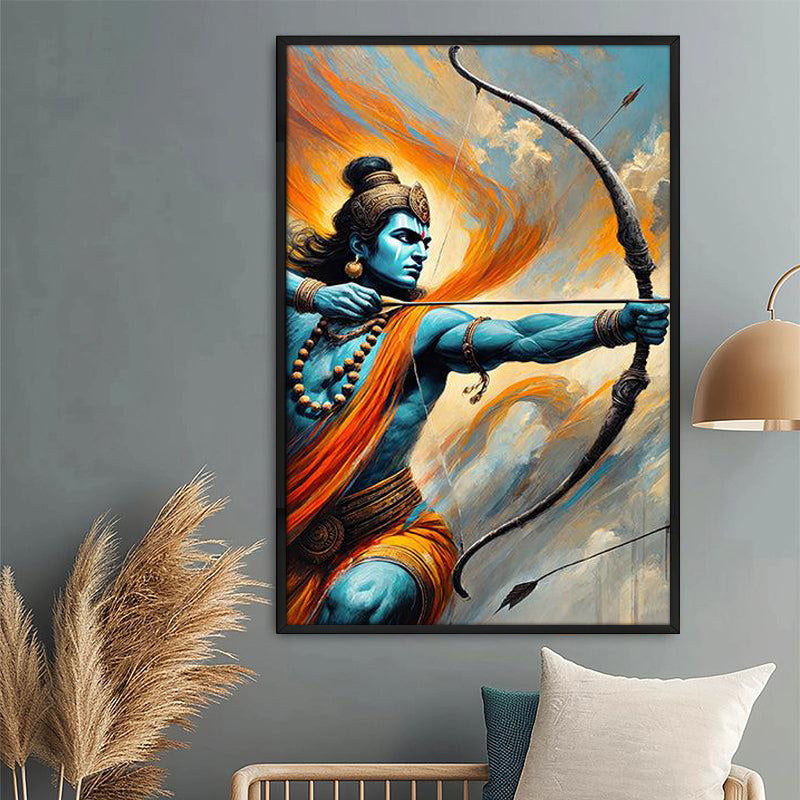 The Divine Archer Wall Painting With Frame