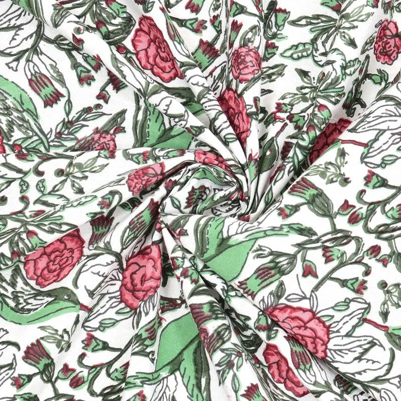 Formum Cotton Bedsheet (Pink,Green) - 240 TC media 5