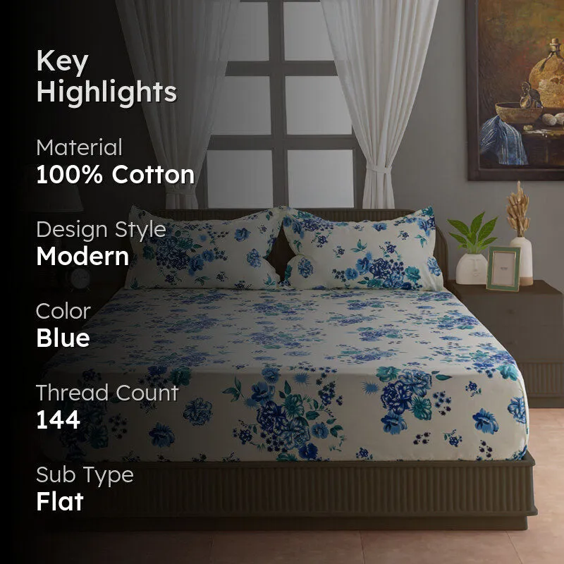 Swayam Endless Winter Cotton Bedsheet - 144 TC media 2