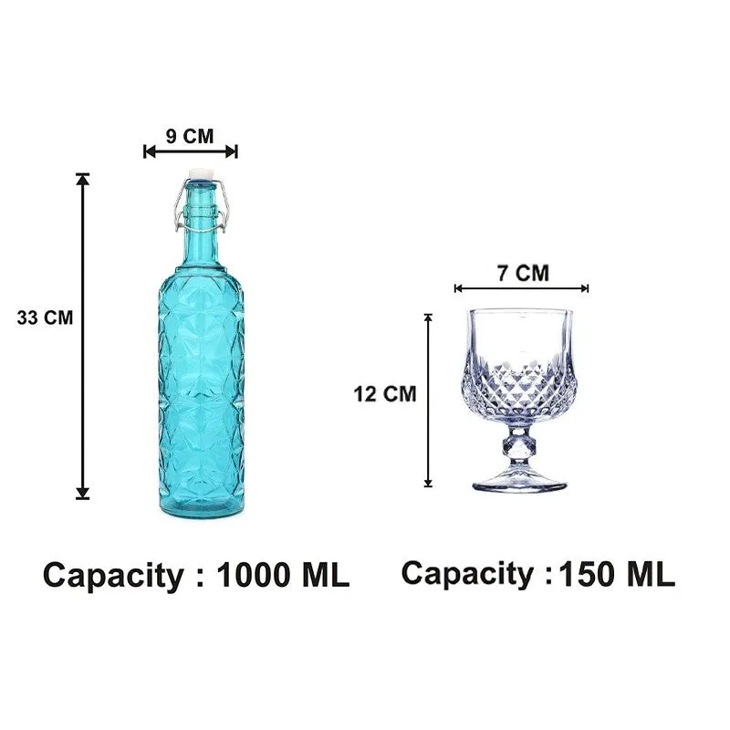 Abelar 1000 mL Water Bottle With 150 mL Glasses - Five Piece Set media 7