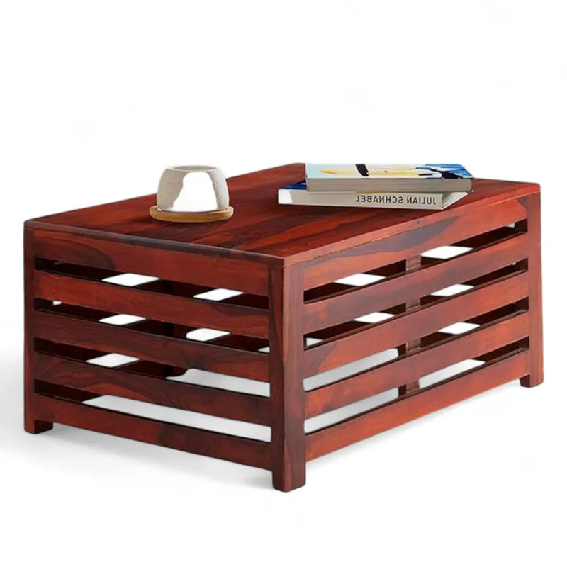 Cenrox Sheesham Wooden Center Table - Rich Brown media 3