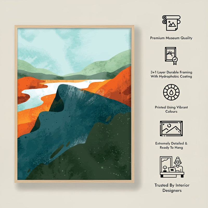 Ethereal Bliss Archival Canvas Wall Art - Natural Brown Frame media 8