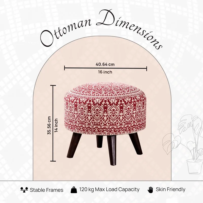 Modular Piece Ottoman - Red media 6