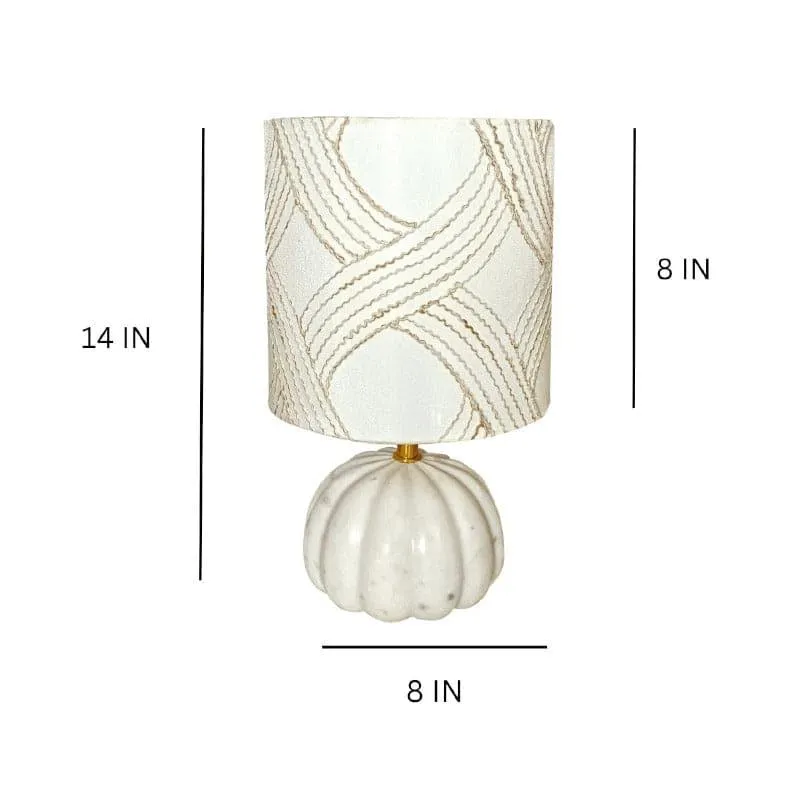 Whimsy Waves Mogo Hand Crafted Fabric Table Lamp - White media 5