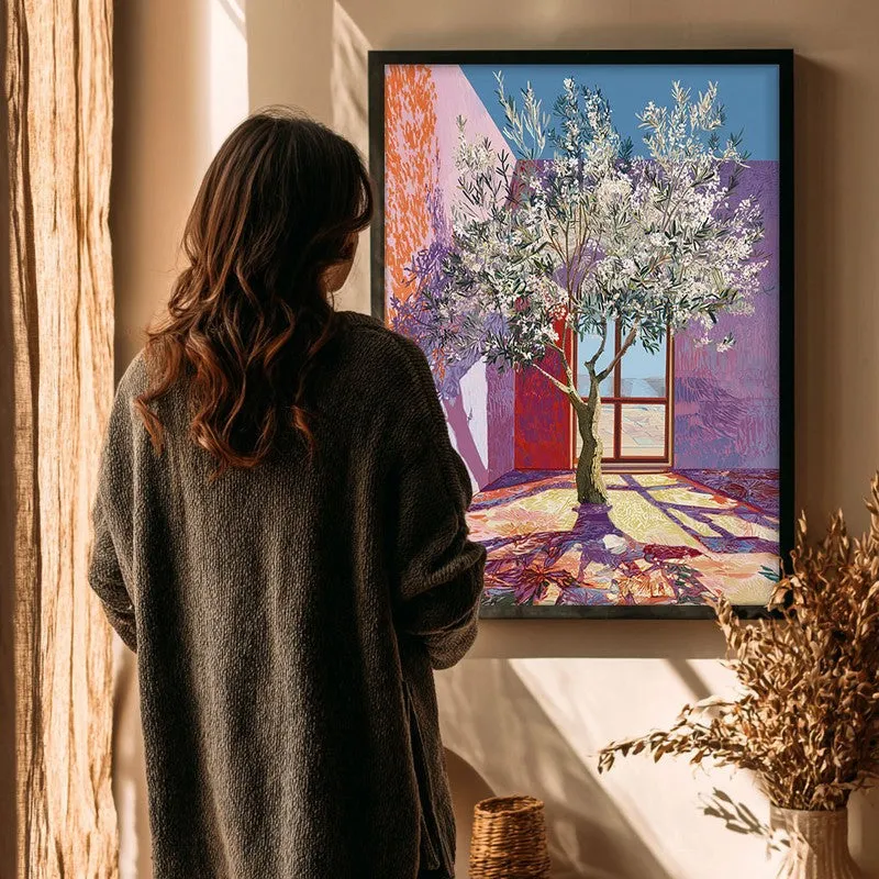 Pastel Canopy Canvas Wall Painting - Black Frame media 4