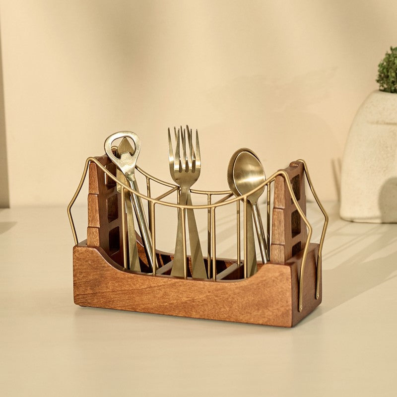 Golden Gate Wooden Cutlery Holder
