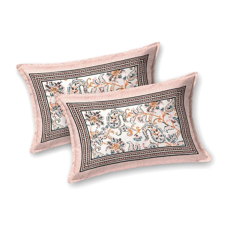 Desily Cotton Bedsheet (Brown,Pink) - 240 TC media 4
