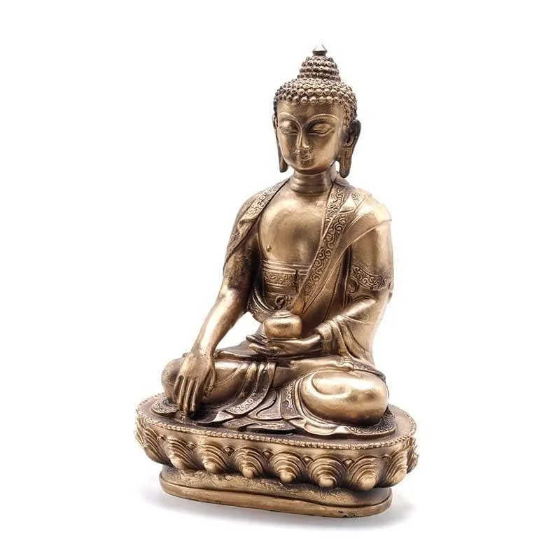 Buddha In Mudra Statue- Bronze media 6