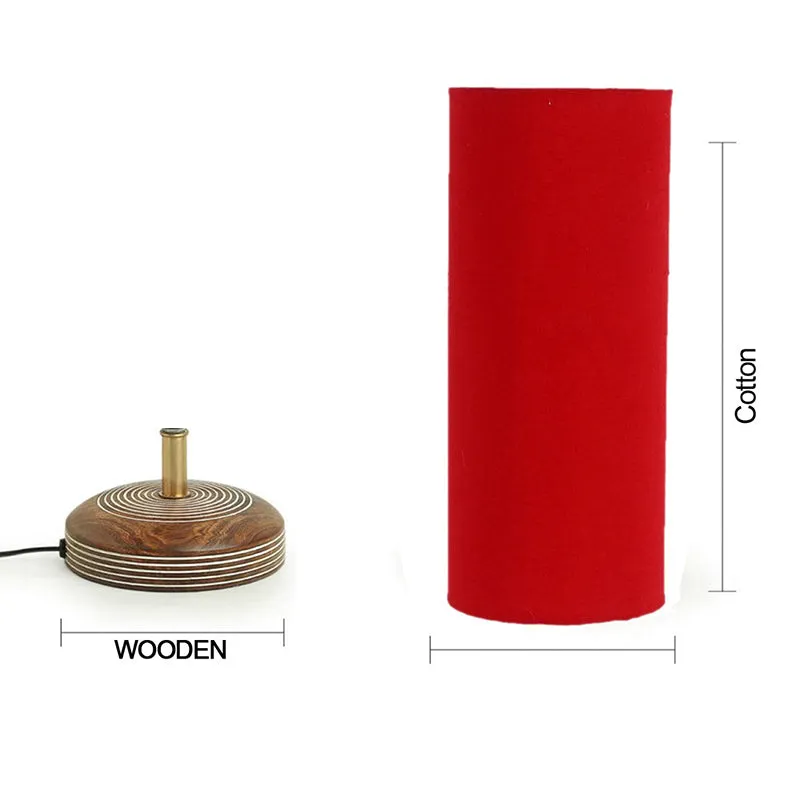 Savera Siera Fabric Table Lamp - Red,Brown media 7