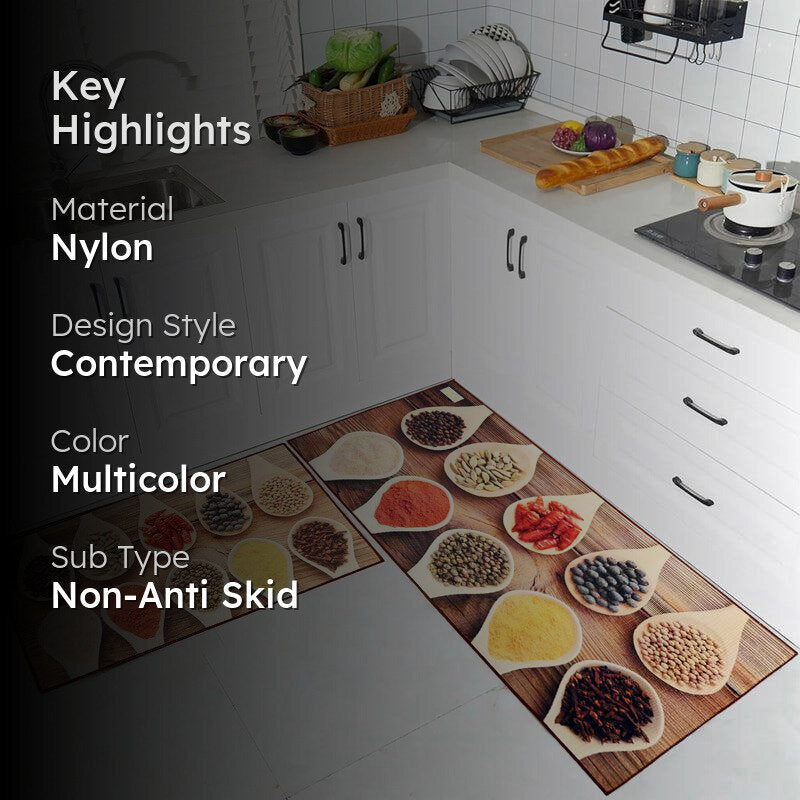 Spice Kingdom Kitchen Nylon Runner Rug - Set Of Two image 2