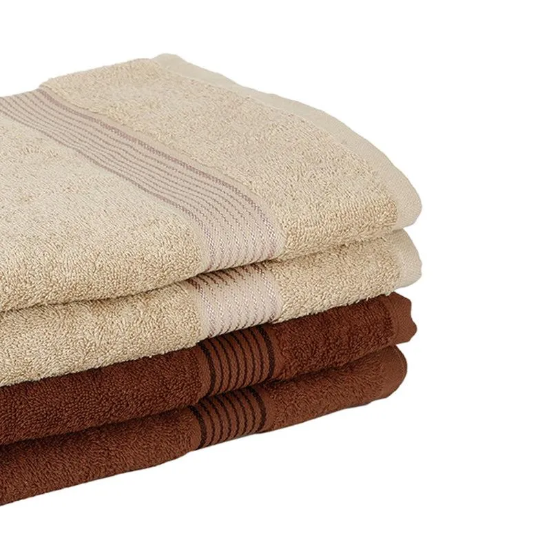 Bodil Bath Towel (Beige & Brown) - Set Of Four media 3