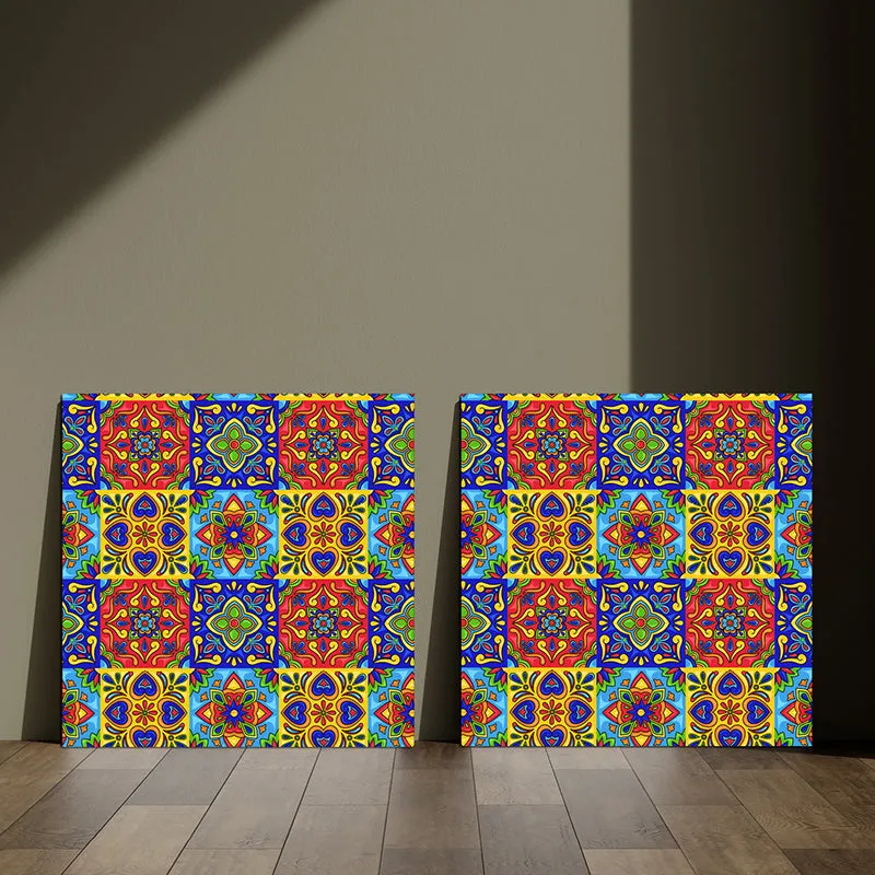 Jaipuri Mosaics Canvas Wall Art - Set Of Two media 8