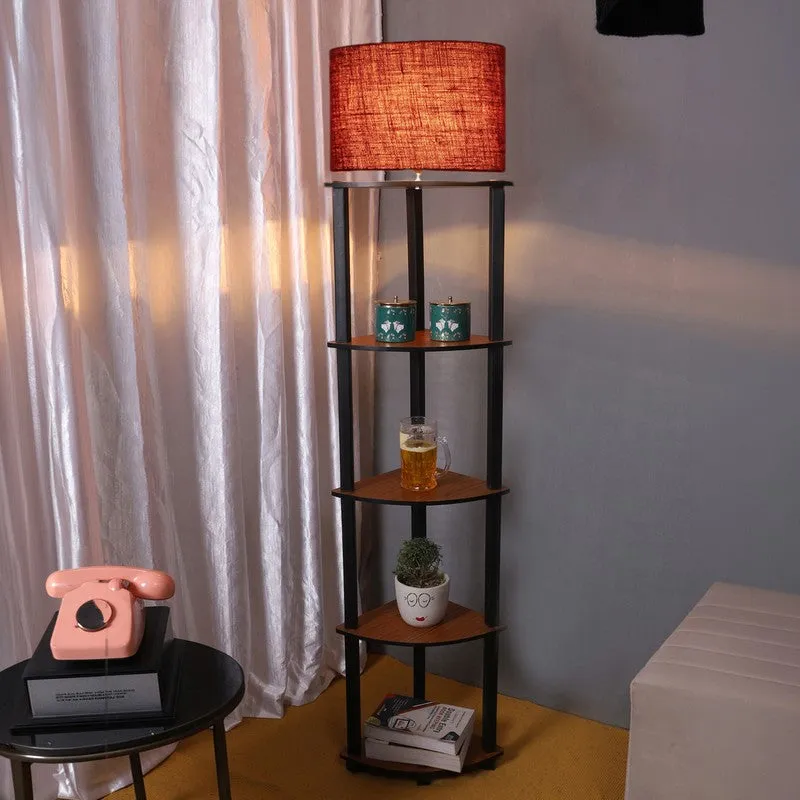 Cylindra Shimmer Floor Lamp (Maroon) media 1