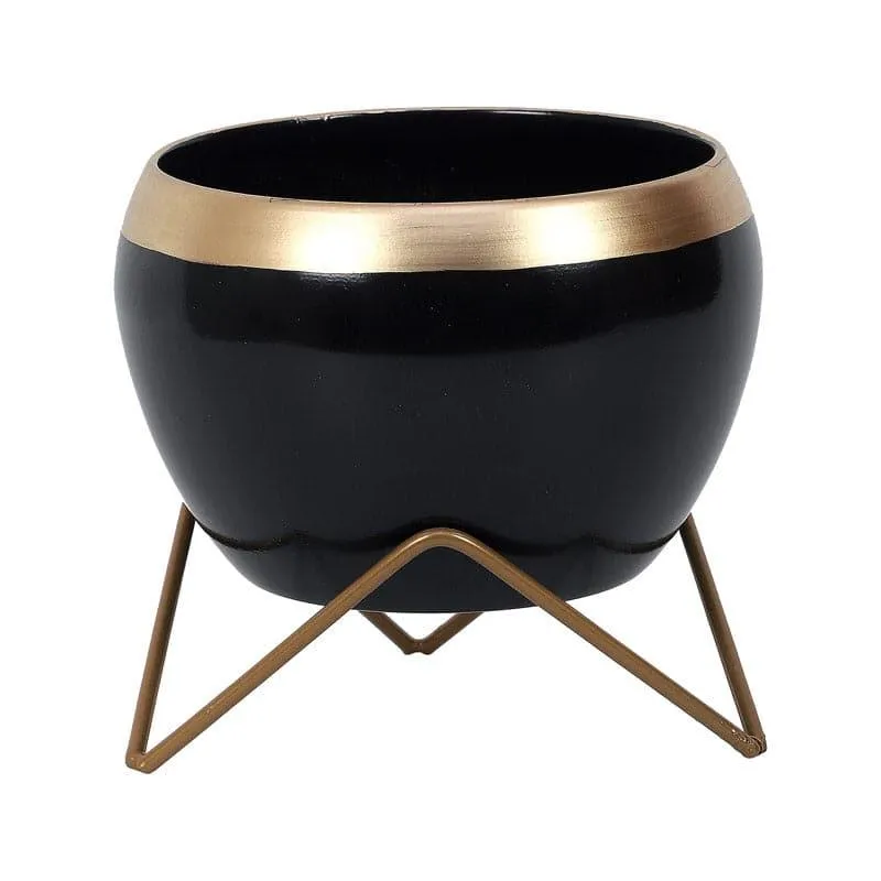 Apple Dun Planter (Black) - Set Of Two media 5