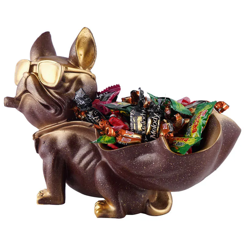 Sir Barks-a-lot Painted Polyresin Show Piece - Brown media 4