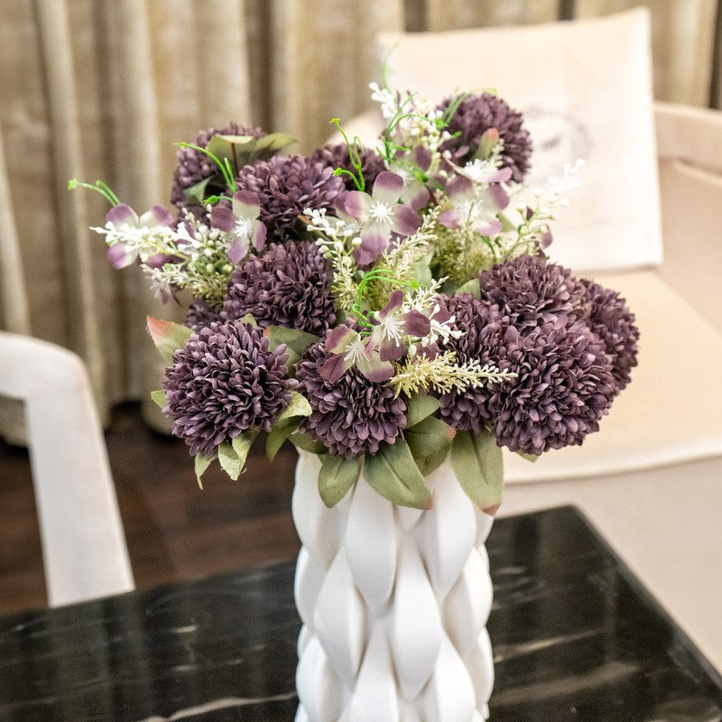 AarviDecor Violet Bloom Silk Artificial Flowers media 4