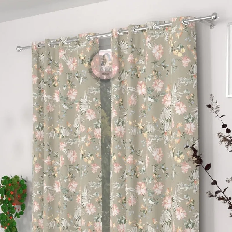 Floral Bloomscape Drape Curtains - Set of Two media 4