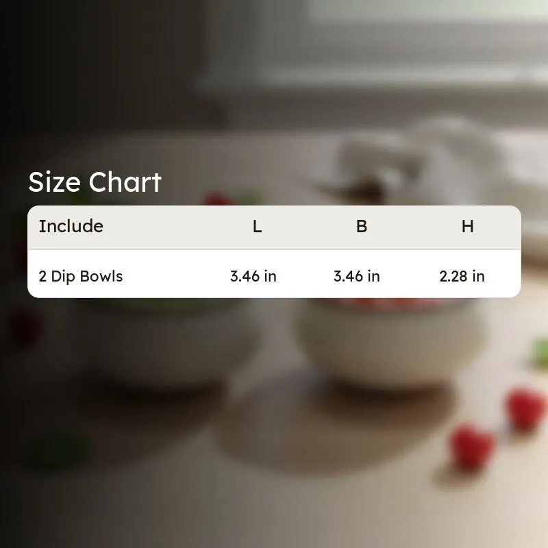 Brownline Handcrafted Ceramic Dip Bowls (Off White,150 mL) - Set Of Two media 7