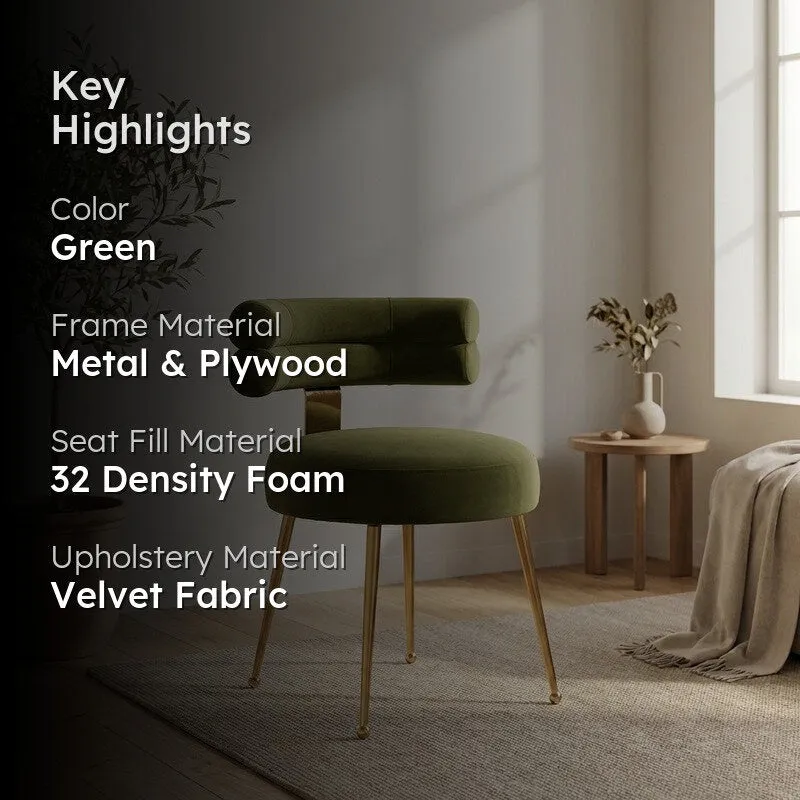 Velmora Metal Accent Chair - Green media 2