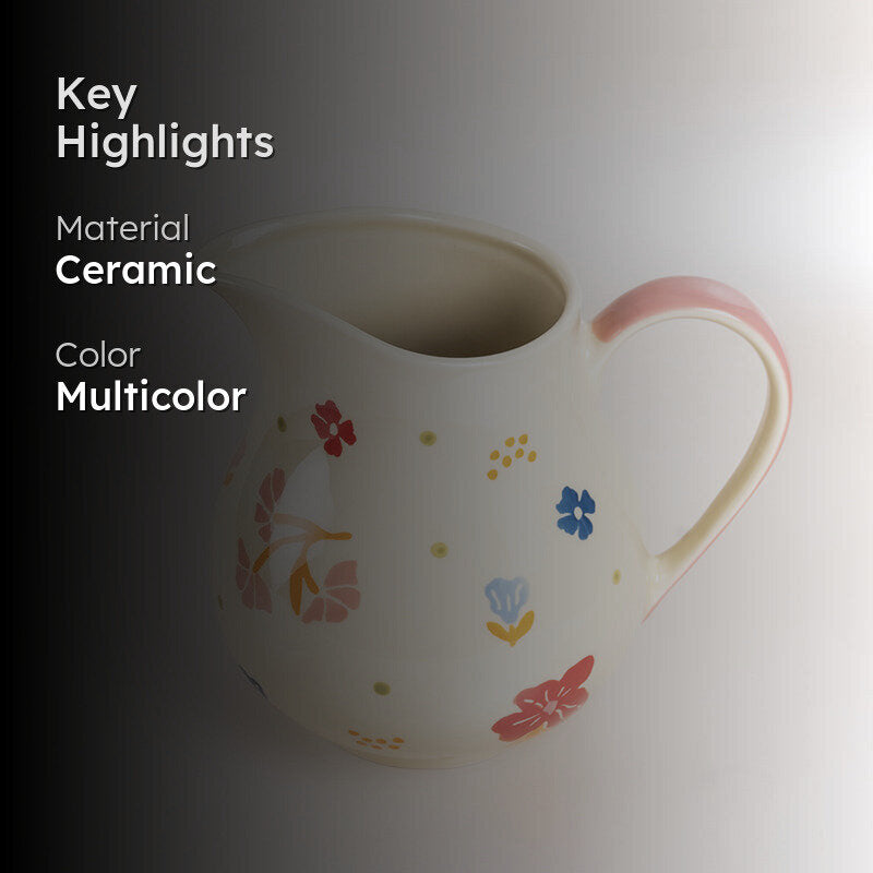 Petal Palette Handpainted Pitcher - 500 ML media 2