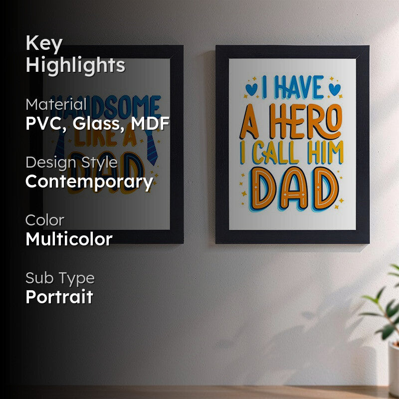 Handsome Dad Wall Art - Set Of Two media 2