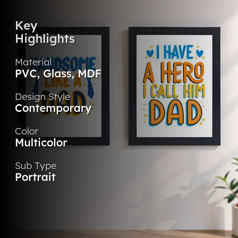 Handsome Dad Wall Art - Set Of Two media 2