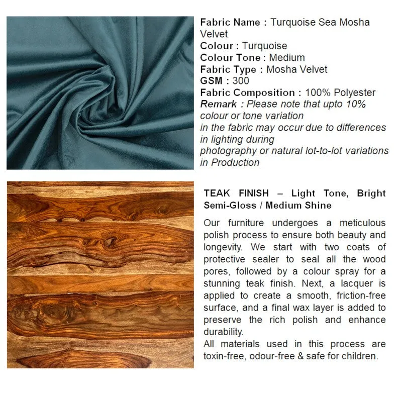 Fabric and wood finish reference graphic