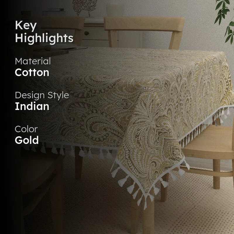 Thaalika Cotton Table Cover - Yellow media 2