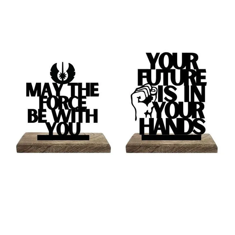 Guided by Force Driven by Choice Typography Showpiece - Set Of Two media 6