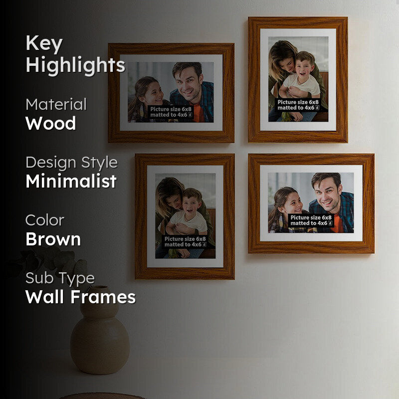 Timberline Photo Frame (Brown) - Set Of Four media 2
