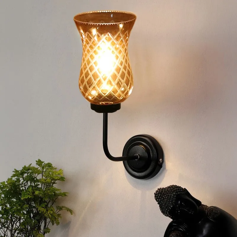 Amber Shine Glass Wall Lamp media 4