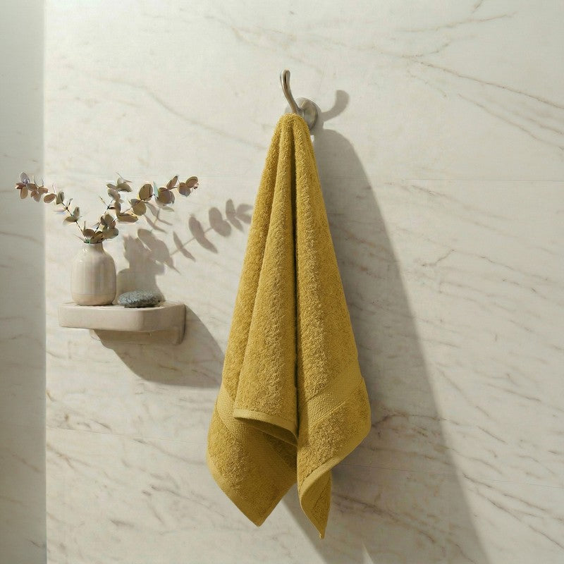 Monte Carlo Soft Mira Pure Cotton Bath Towel - Yellow - 60 x 120 cms