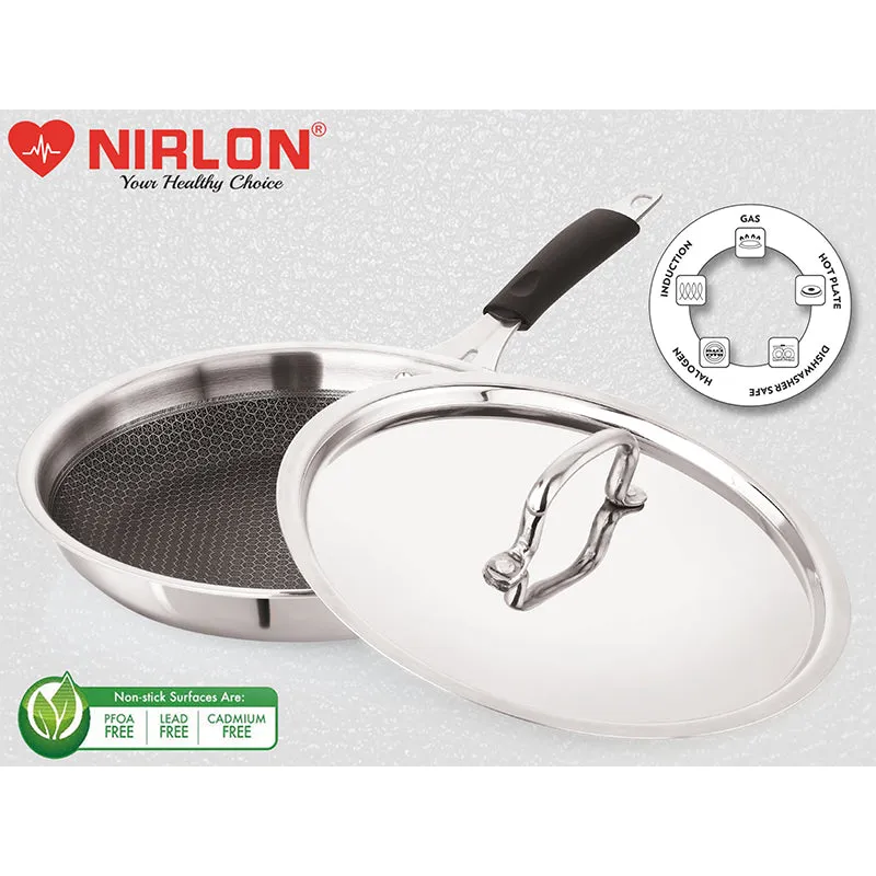 Nirlon Hammered Frying Pan With Lid - 10 Inches media 8