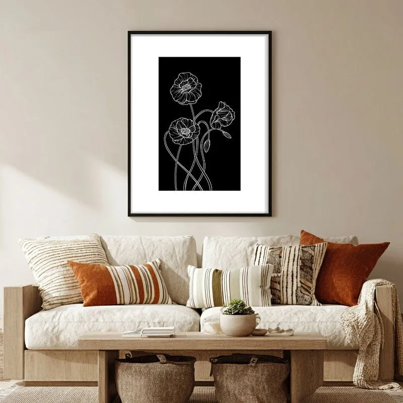 Dark Garden Canvas Wall Painting With Black Frame media 5