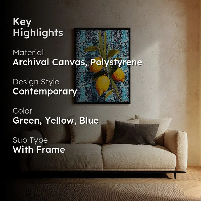 Vitamin Glow Canvas Wall Painting - Black Frame media 2