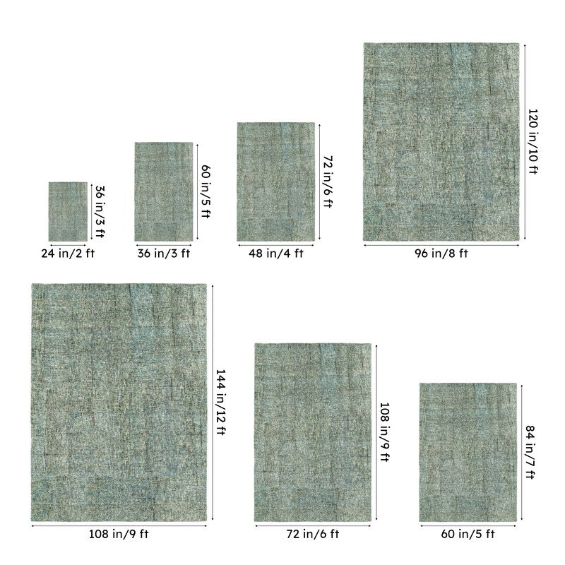 Handloom Hand Tufted Harmony Wool Rug - Sea Green media 14